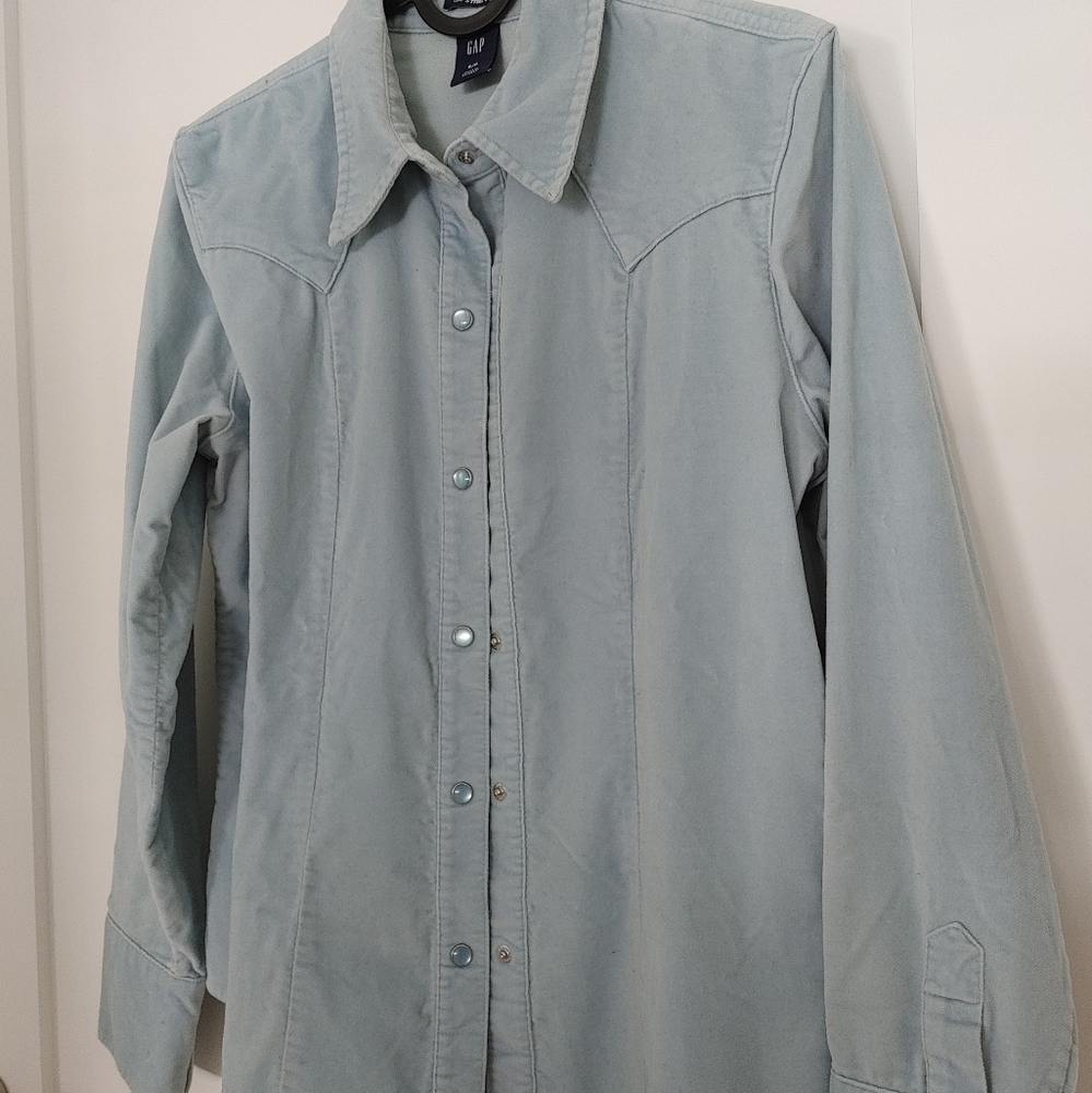 Gap blue denim color winter long sleeve blouse